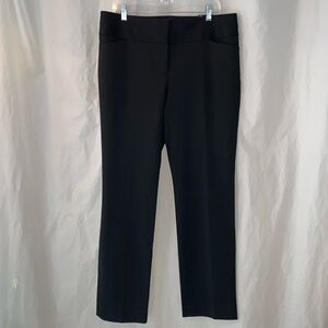 NWT 2013 12R Editor Slim Express Studio Stretch Black Pant Wide Pants Band